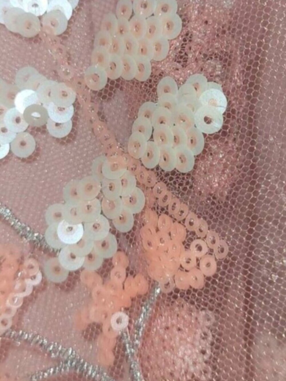 SELF-PORTRAIT Blossom Sequin Cape Maxi Dress Blush Pink Chiffon NWT Sz 8. - Picture 9 of 13